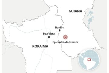 Cidades do Norte do Brasil sentem terremoto com epicentro na Guiana