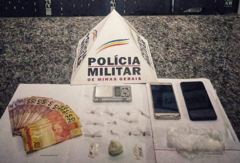 Homem é preso com várias drogas e grande quantia de dinheiro em Coronel Fabriciano