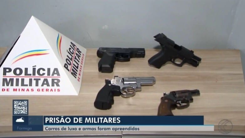Itabiranos em carros de luxo são presos com armas em Araxá