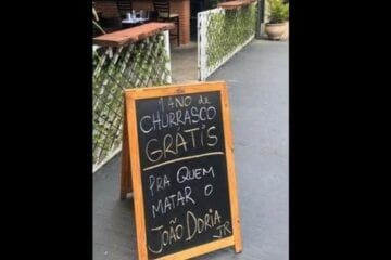Homem é preso por anunciar churrasco grátis para quem matar Doria