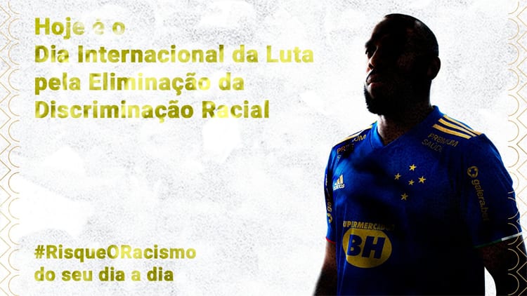 Cruzeiro posta mensagem contra discriminação racial: ‘risque o racismo’