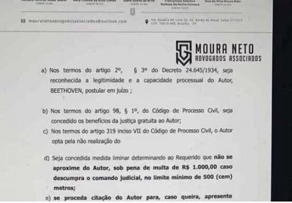 Cachorro assina petição em processo contra homem que o agrediu