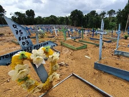 Um terço das mortes registradas em cartório no 1º semestre é por Covid