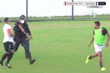 Jogo do Mato-grossense tem tiro de bala de borracha e atletas na delegacia