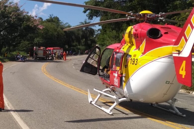 Duas pessoas ficam feridas em acidente na BR-381 em Sabará