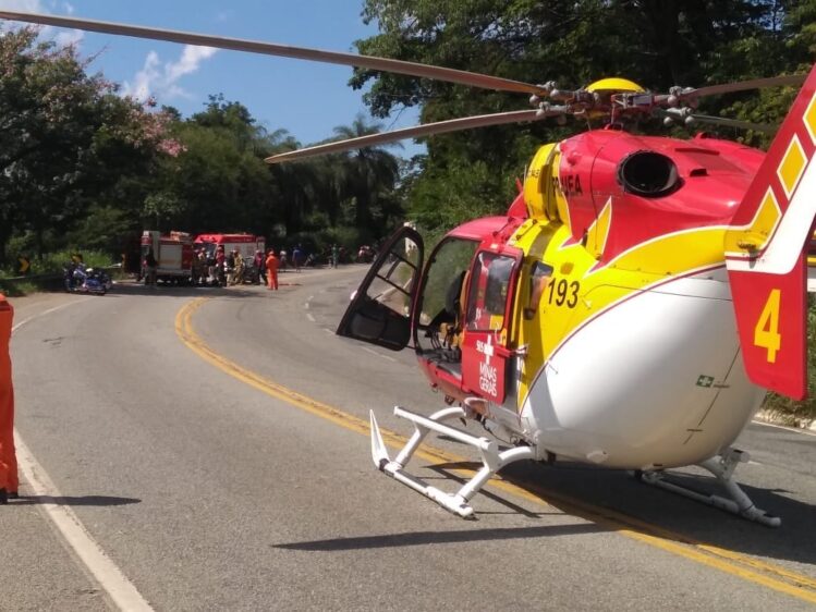 Duas pessoas ficam feridas em acidente na BR-381 em Sabará