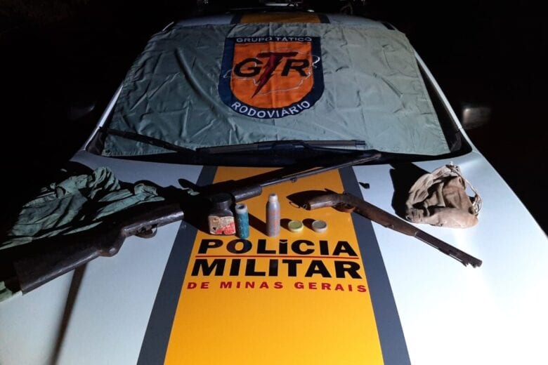 Tático Rodoviário apreende armas durante operação em Catas Altas