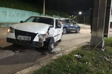Mulher fica ferida em acidente e motorista é preso por embriaguez