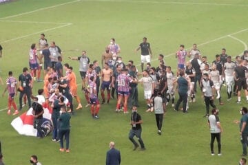 Final da Copa do Nordeste entre Bahia e Ceará tem briga generalizada
