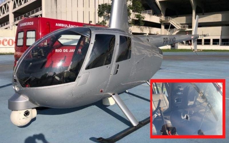 Piloto de helicóptero da Rercord TV é baleado durante voo