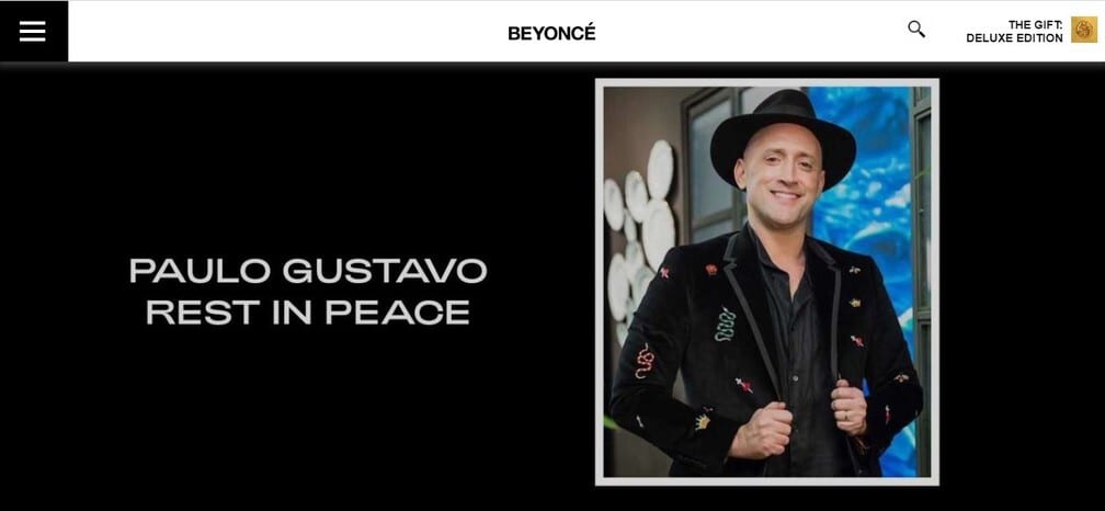 Beyoncé homenageia Paulo Gustavo; famosos lamentam a perda