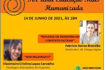 Educação promove live sobre a pandemia da Covid-19 no contexto escolar e nas emoções