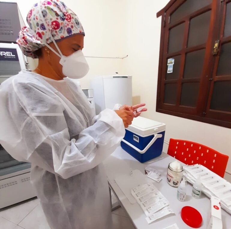 Covid-19: São Gonçalo do Rio Abaixo anuncia que 36,93% da população recebeu a primeira dose