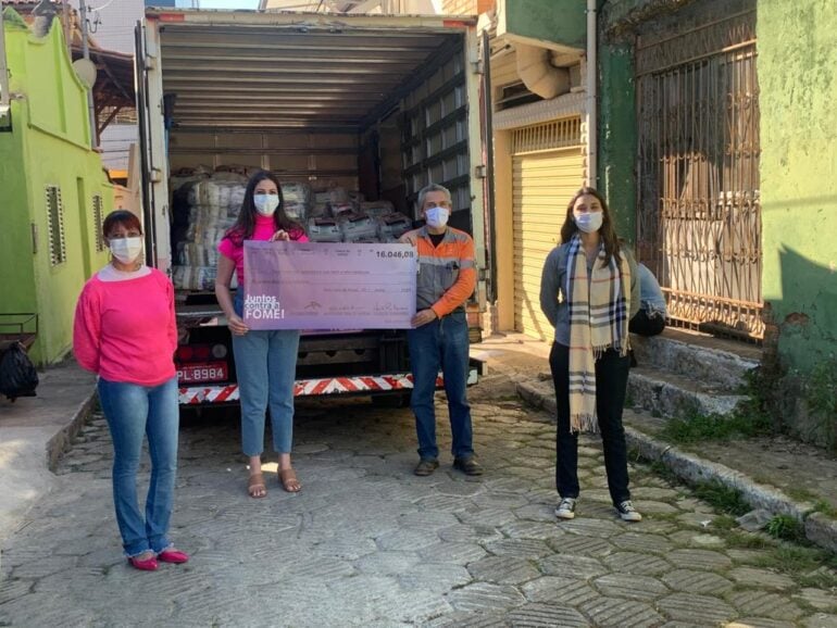 Campanha “O Aço Salva Vidas” repassa cestas básicas ao Fundo de Assistência Social em Bela Vista