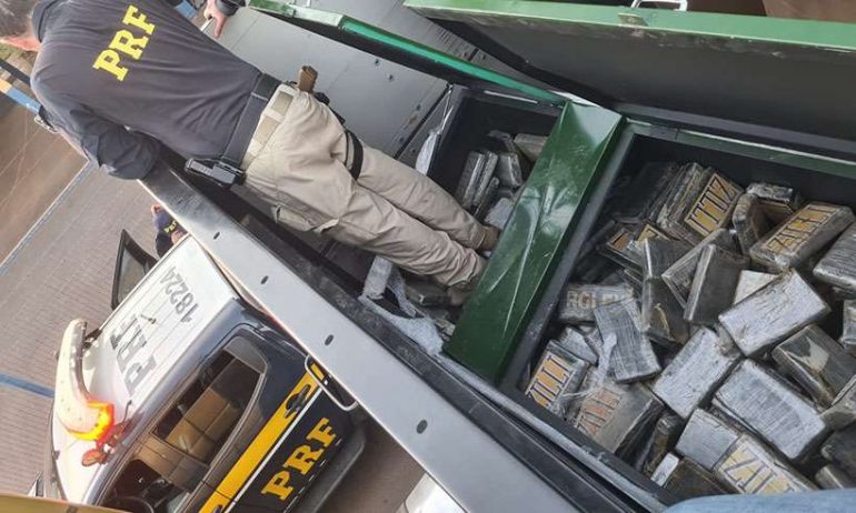 PRF apreende carga de cocaína que renderia R$ 29 milhões ao tráfico