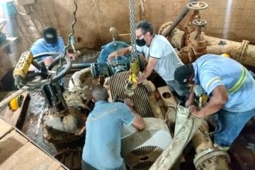 DAE faz troca de motor da ETA e abastecimento de água é normalizado em Monlevade