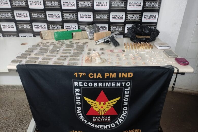 Polícia Militar apreende drogas, arma e munição em João Monlevade