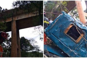 Vítimas na BR-381 eram da mesma família e despencaram de 20m de altura