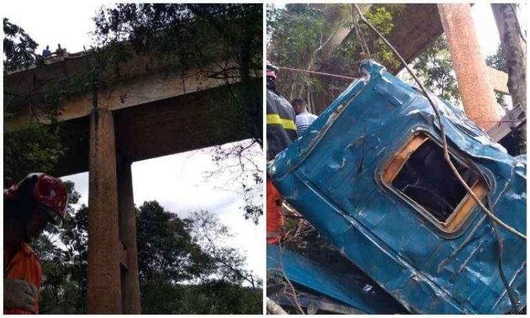 Vítimas na BR-381 eram da mesma família e despencaram de 20m de altura