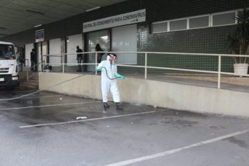 Prefeitura intensifica serviços de desinfecção de ruas e unidades de saúde em Monlevade