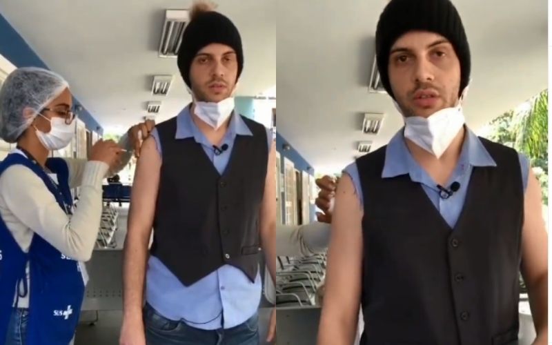 Comediante viraliza ao gritar “Fora SUS” em vacinação; veja vídeo
