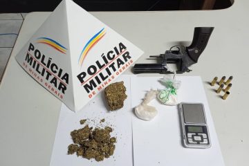 Polícia apreende revólver, maconha e cocaína no João XXIII