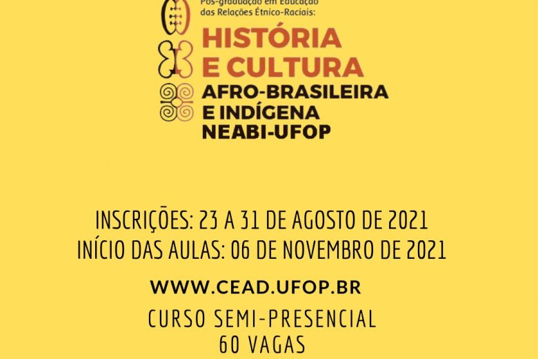 Ufop abre edital para Especialização em Educação das Relações Étnico Raciais em Monlevade
