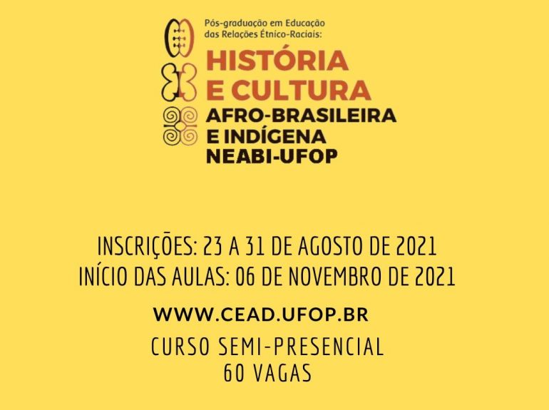 Ufop abre edital para Especialização em Educação das Relações Étnico Raciais em Monlevade