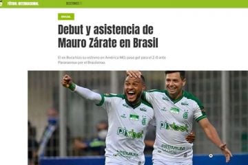 ‘Espetacular’: estreia de Zárate no América ganha manchetes na Argentina