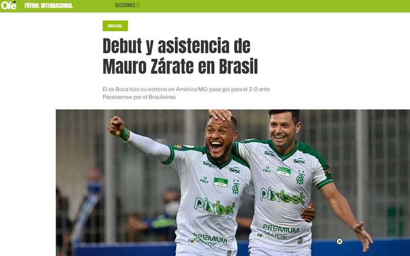 ‘Espetacular’: estreia de Zárate no América ganha manchetes na Argentina