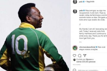 Após boletim, Pelé faz postagem nas redes sociais: ‘Sorrindo todos os dias’