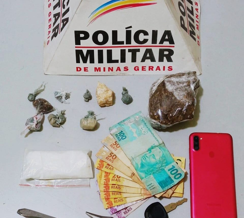 PM procura por autores de roubo e prende homem por tráfico