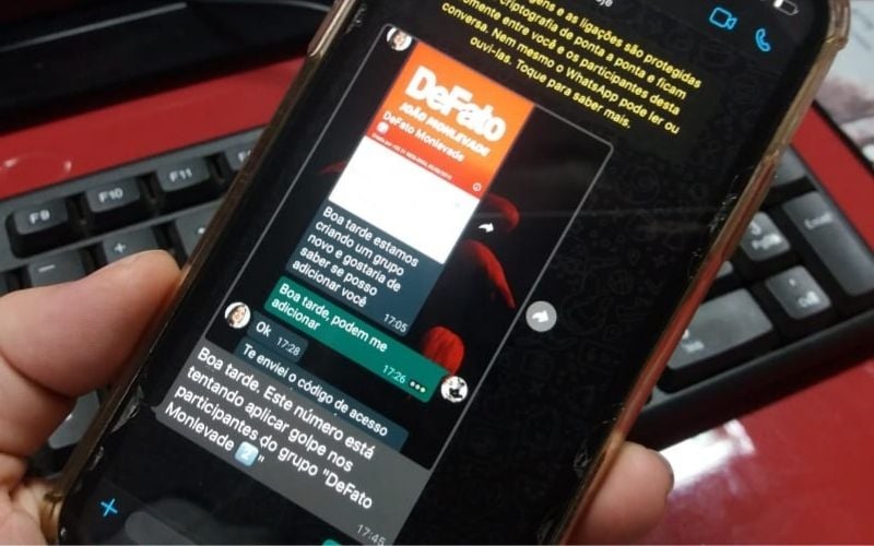 Nome da DeFato é usado, mais uma vez, em golpe no Whatsapp
