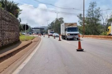 Anel Rodoviário: construção de área de escape fecha via parcialmente