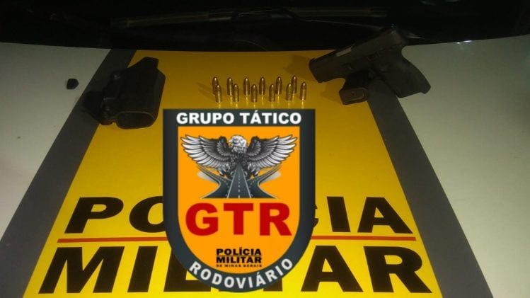 GTR apreende pistola durante operação na estrada de Nova Era
