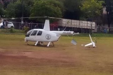 Helicóptero da Globo tem pane mecânica e faz pouso forçado em BH