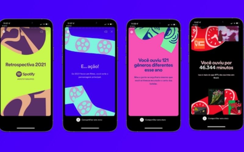 Retrospectiva 2021 dos usuários do Spotify faz sucesso nas redes