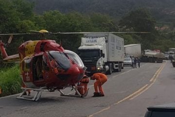 Bombeiros confirmam três óbitos em acidente na BR-381, em Sabará