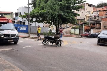 Motociclista fica ferido em acidente na avenida Osório Sampaio