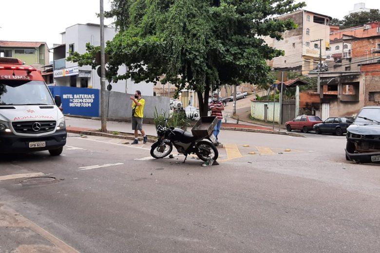 Motociclista fica ferido em acidente na avenida Osório Sampaio