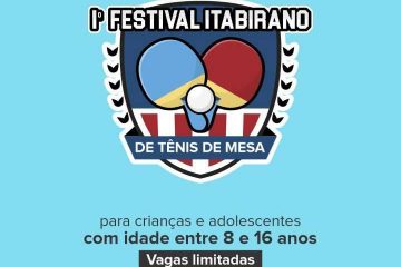 Inscrições para o 1° Festival Itabirano de Tênis de Mesa serão abertas na próxima segunda