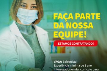 Procurando emprego? Rede Farma oferece vaga em Itabira