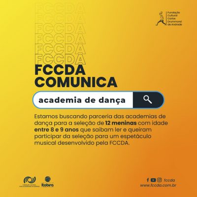 FCCDA abre seleção de meninas para a montagem de musical infantil