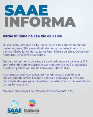 Redes de água e esgoto do bairro Gabiroba passam por manutenção