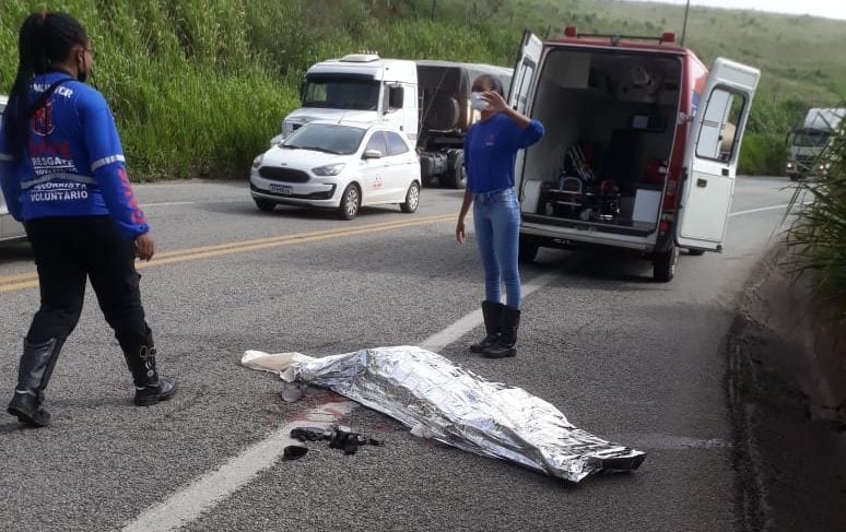 Ciclista morre após ser atropelado por carro na BR-381 em Nova Era
