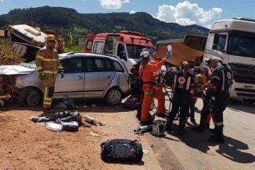 Acidente deixa um morto e outro ferido na BR-381, em Bom Jesus do Amparo