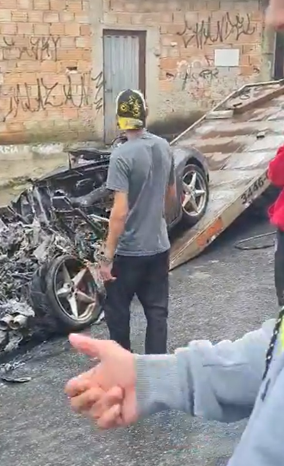 ferrari pegou fogo em BH