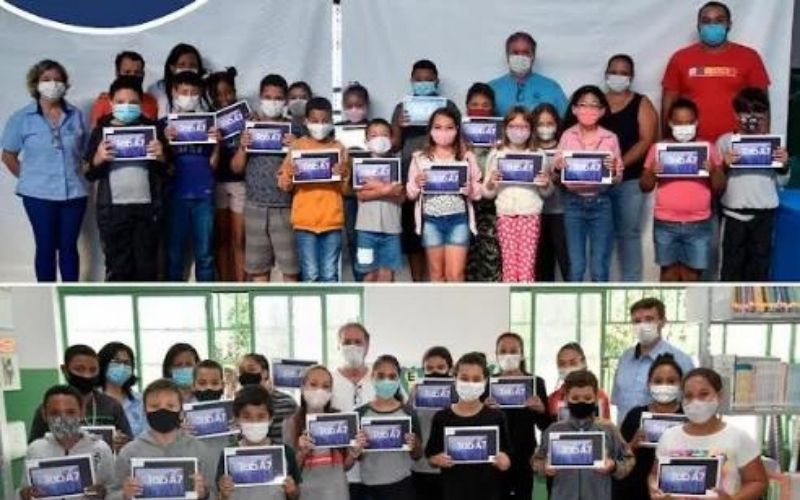 Alunos da rede municipal de ensino recebem tablets em Catas Altas