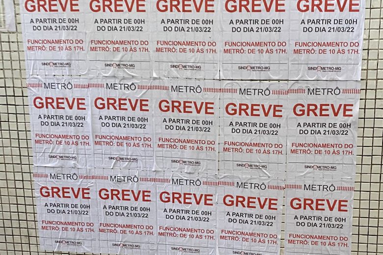 Greve em BH: metrô não funciona em horários de pico nesta segunda-feira