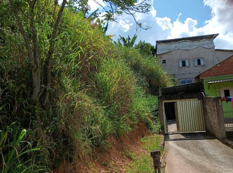 Prefeitura não encontra proprietário do lote e matagal continua invadindo casa de senhora em Monlevade
